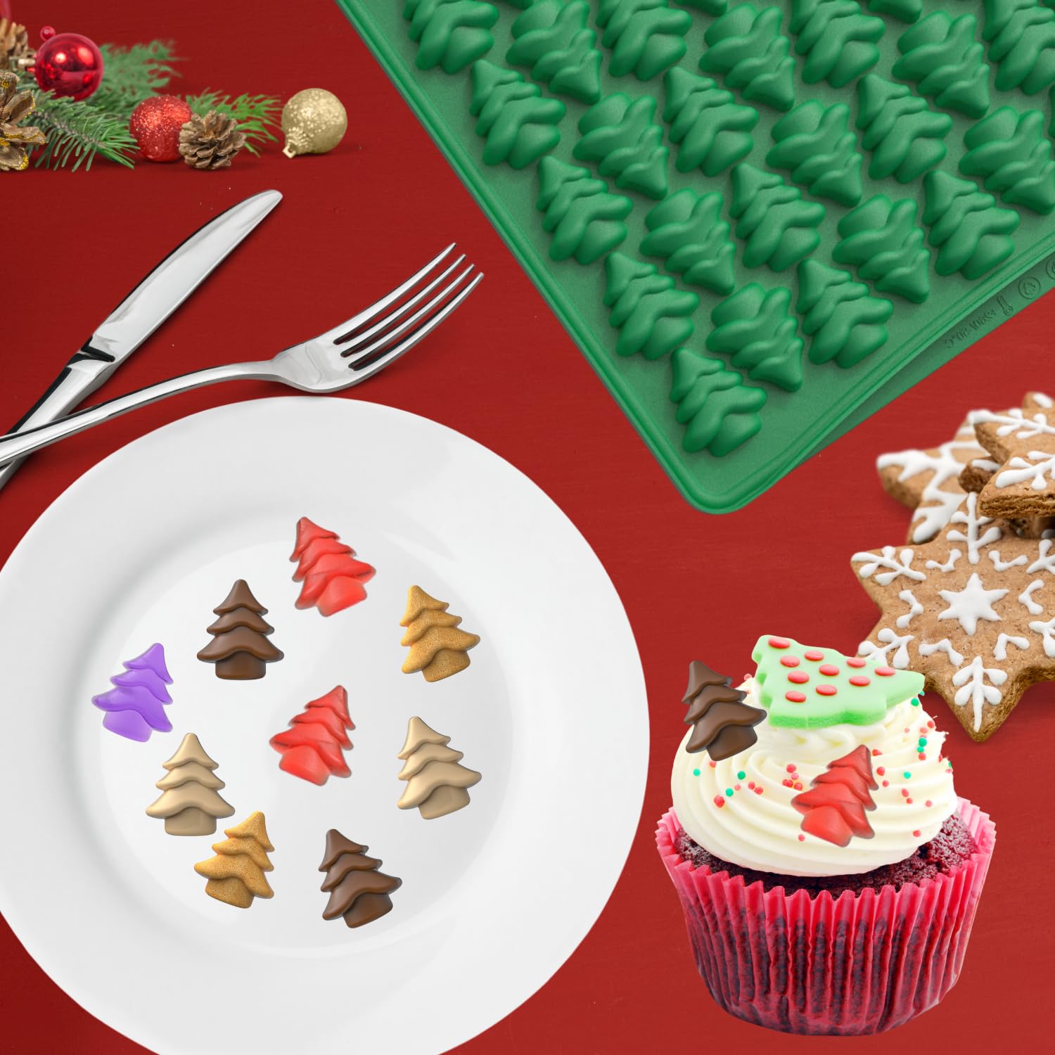 FAIS DU Cetakan Pohon Natal Mi - Gummy Candy ulasan dan harga