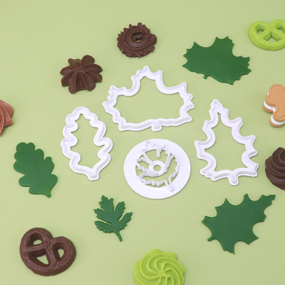 4Pcs Set Cetakan Kue Daun Musi - Cookies Pack ulasan dan harga