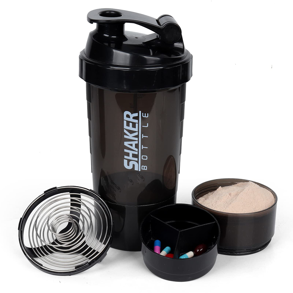Botol pengocok Protein 3 tingk - Protein Bar ulasan dan harga