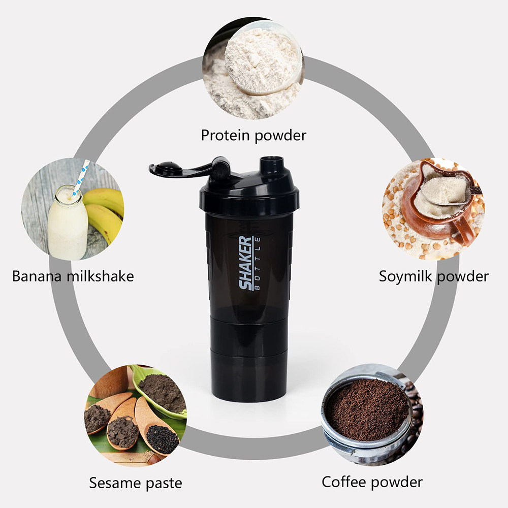 Botol pengocok Protein 3 tingk - Protein Bar ulasan dan harga