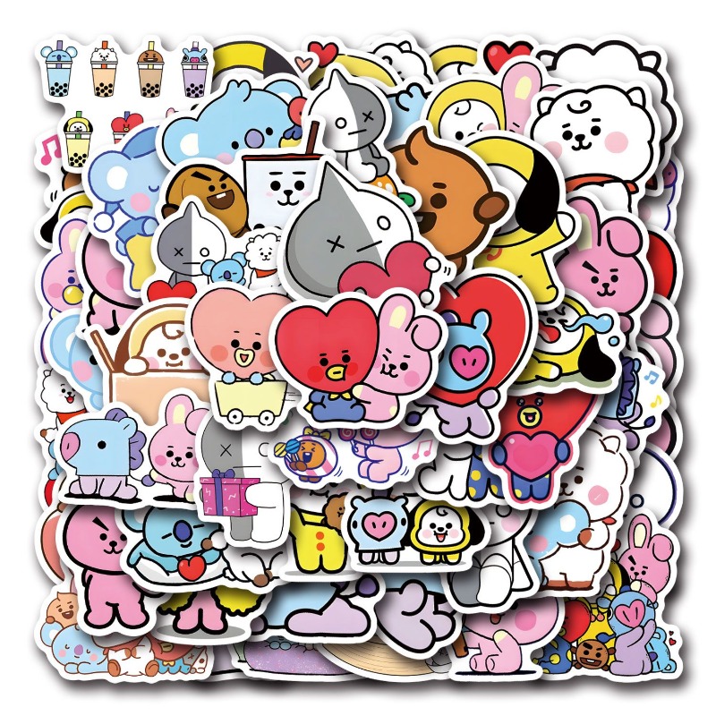 55/110PCS Stiker BT21 Chimmy C - Cookies Pack ulasan dan harga