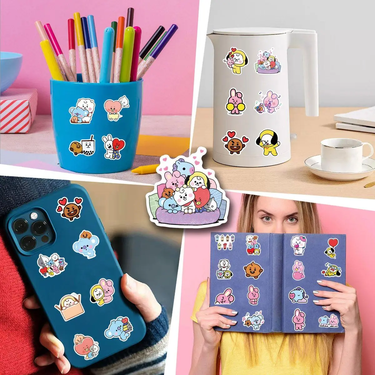 55/110PCS Stiker BT21 Chimmy C - Cookies Pack ulasan dan harga